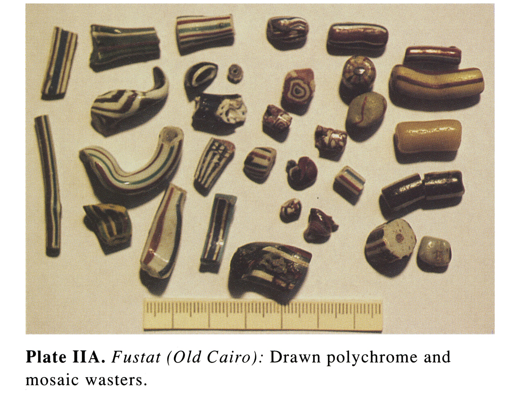 Plate IIA Fustat (Old Cairo): Drawn polychrome and mosaic wasters.
