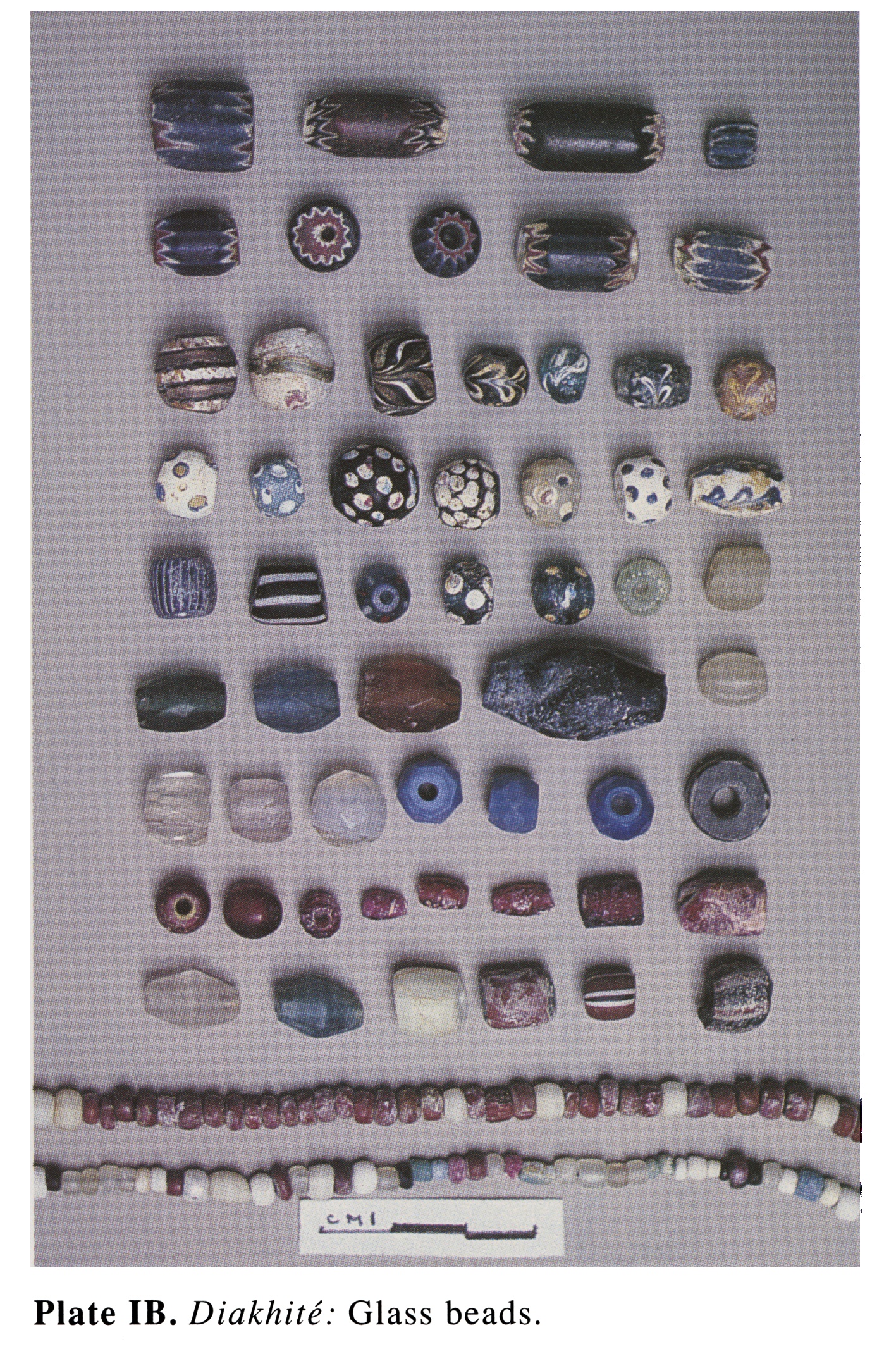 Plate IB Diakhite: Glass beads.