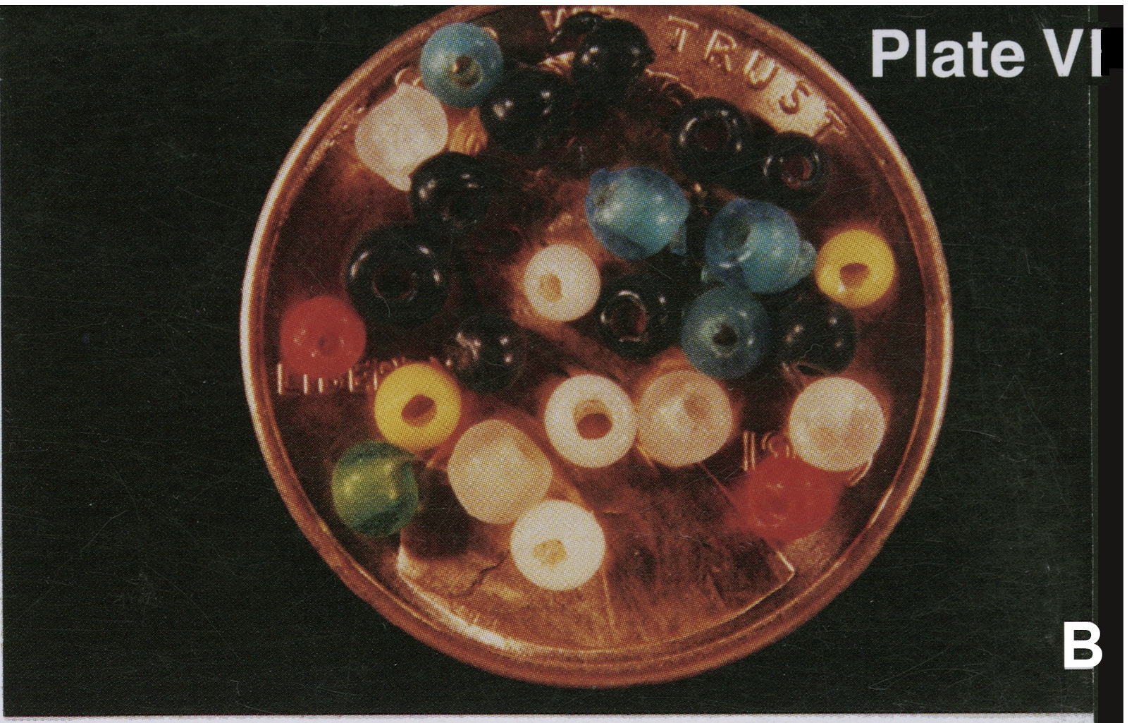 Plate VIB Chinese Beads: Small wound beads purchased at the Beijing Glass Ware Factory.