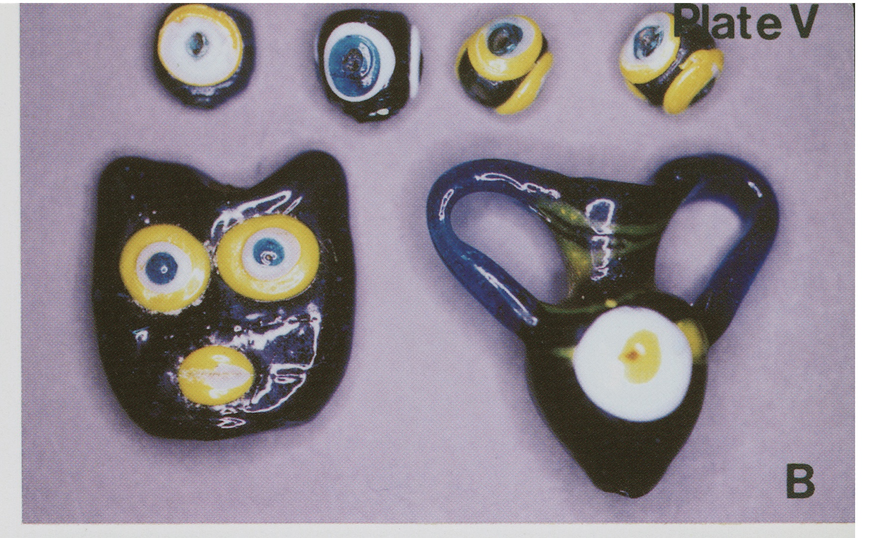 Plate VB Islamic Beadmaking: Beads made in Gorece, Turkey, ca. 1979. The small 