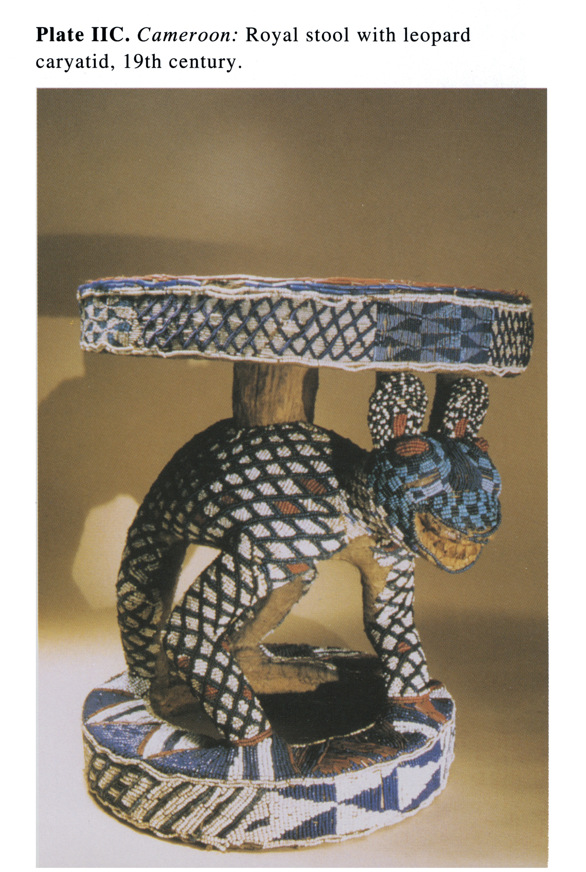 Plate IIC Cameroon: Royal stool with leopard caryatid, 19th century.