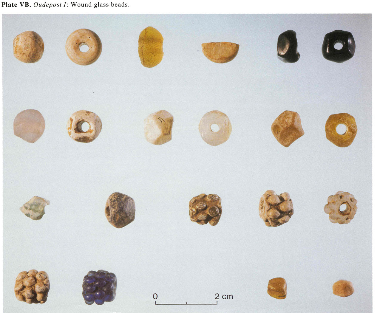 Plate VB Oudepost I: Wound glass beads.