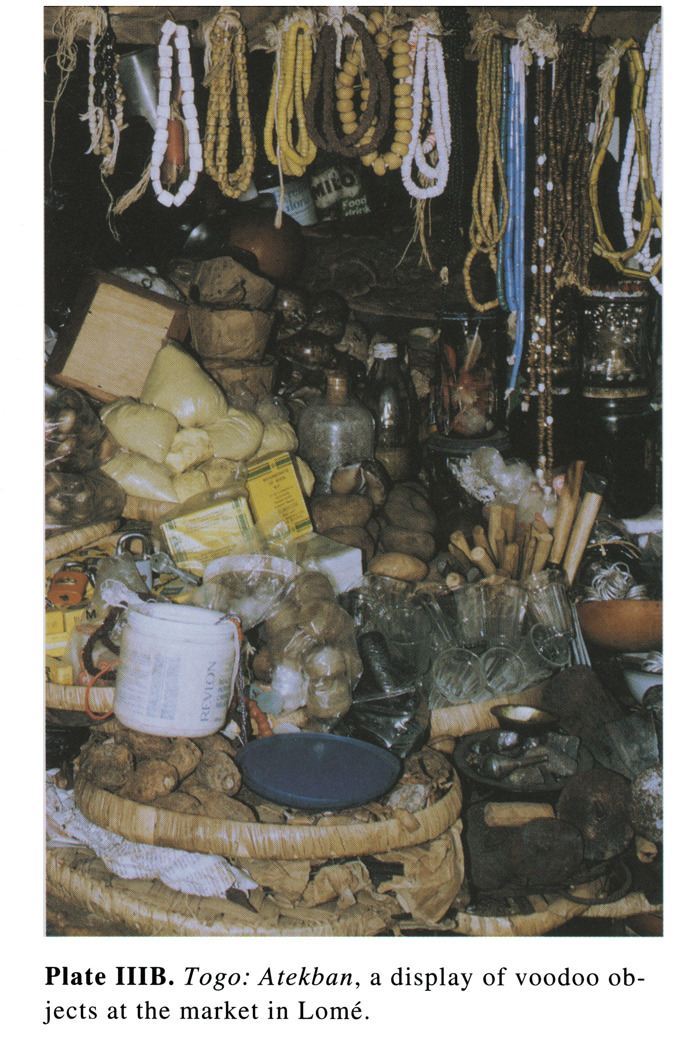 Plate IIIB Togo: Atekban, a display of voodoo objects at the market in Lome.
