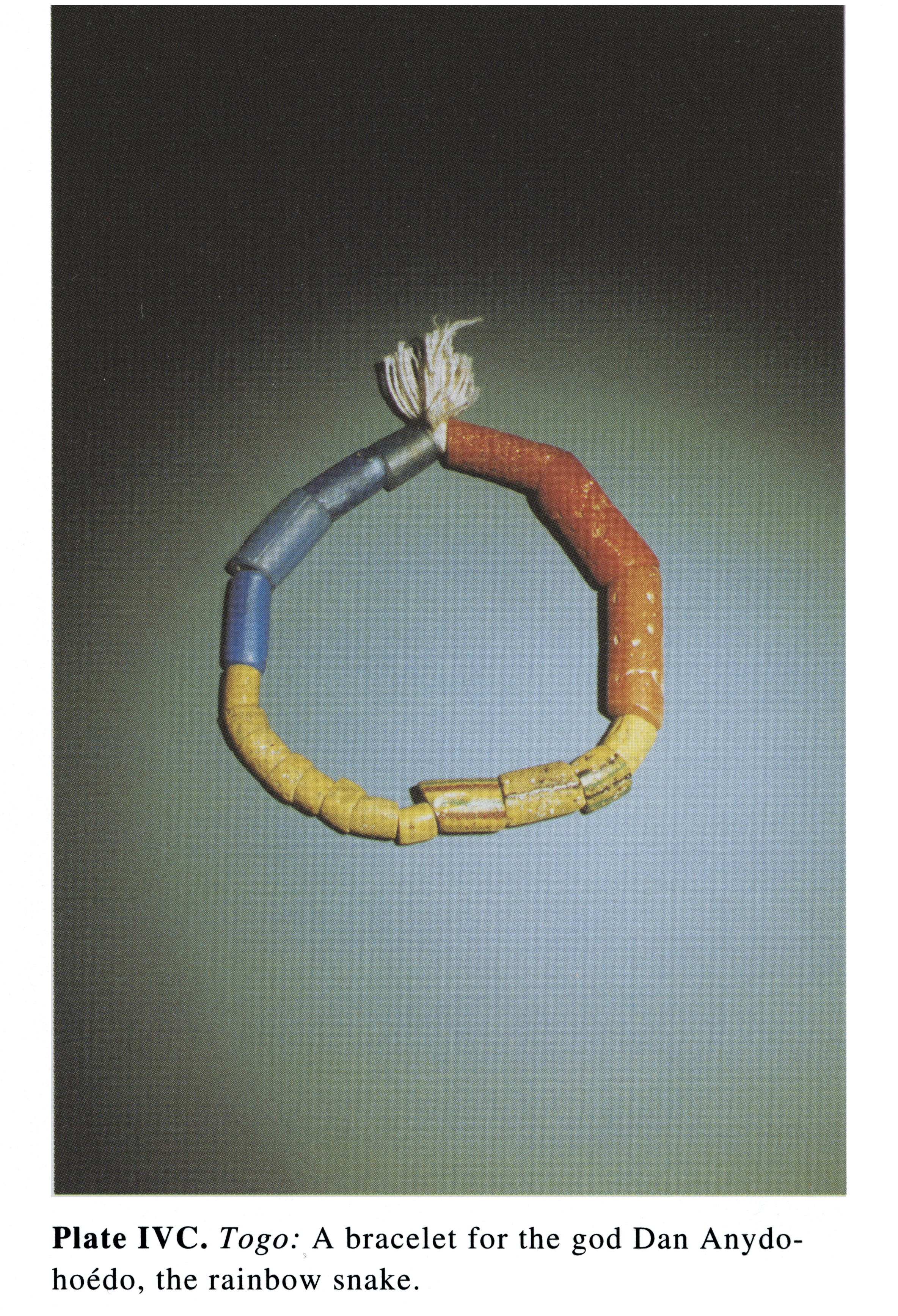 Plate IVC Togo: A bracelet for the god Dan Anydohoedo, the rainbow snake.
