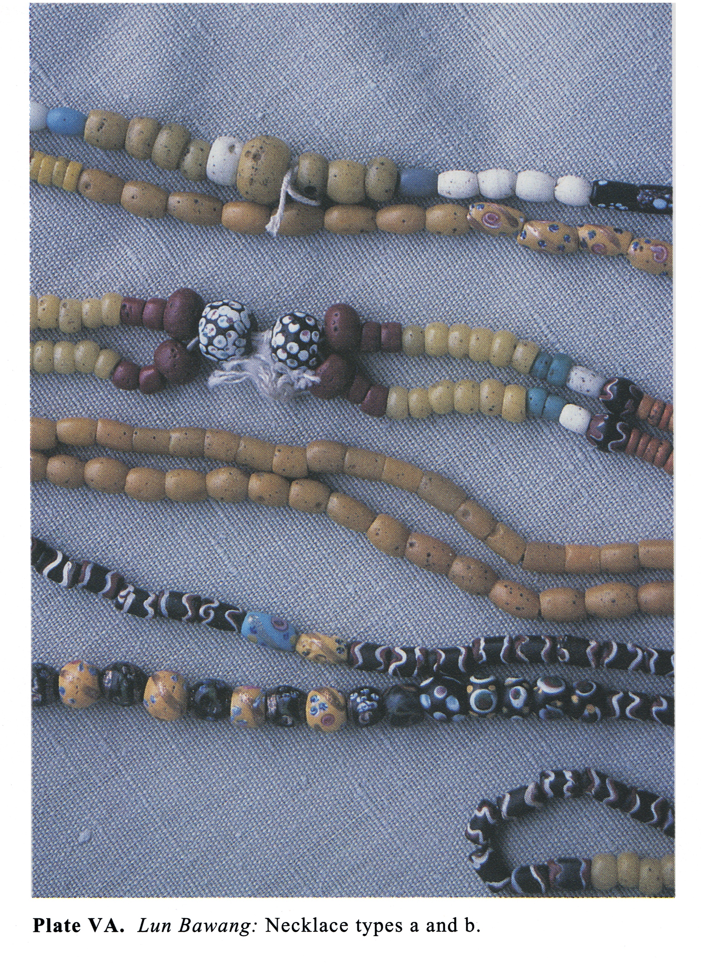 Plate VA Lun Bawang: Necklace types a and b.