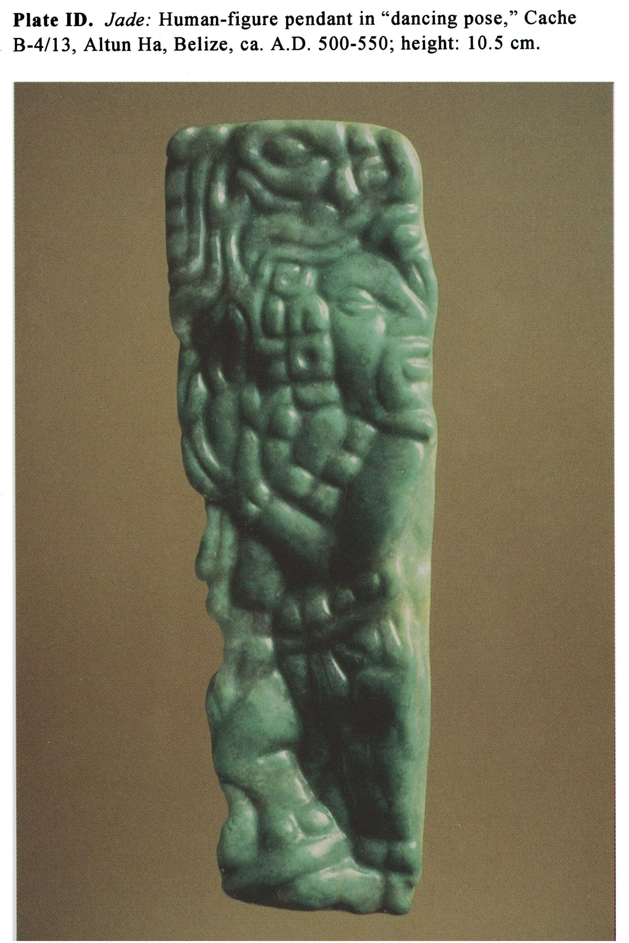 Plate ID Jade: Human-figure pendant in 