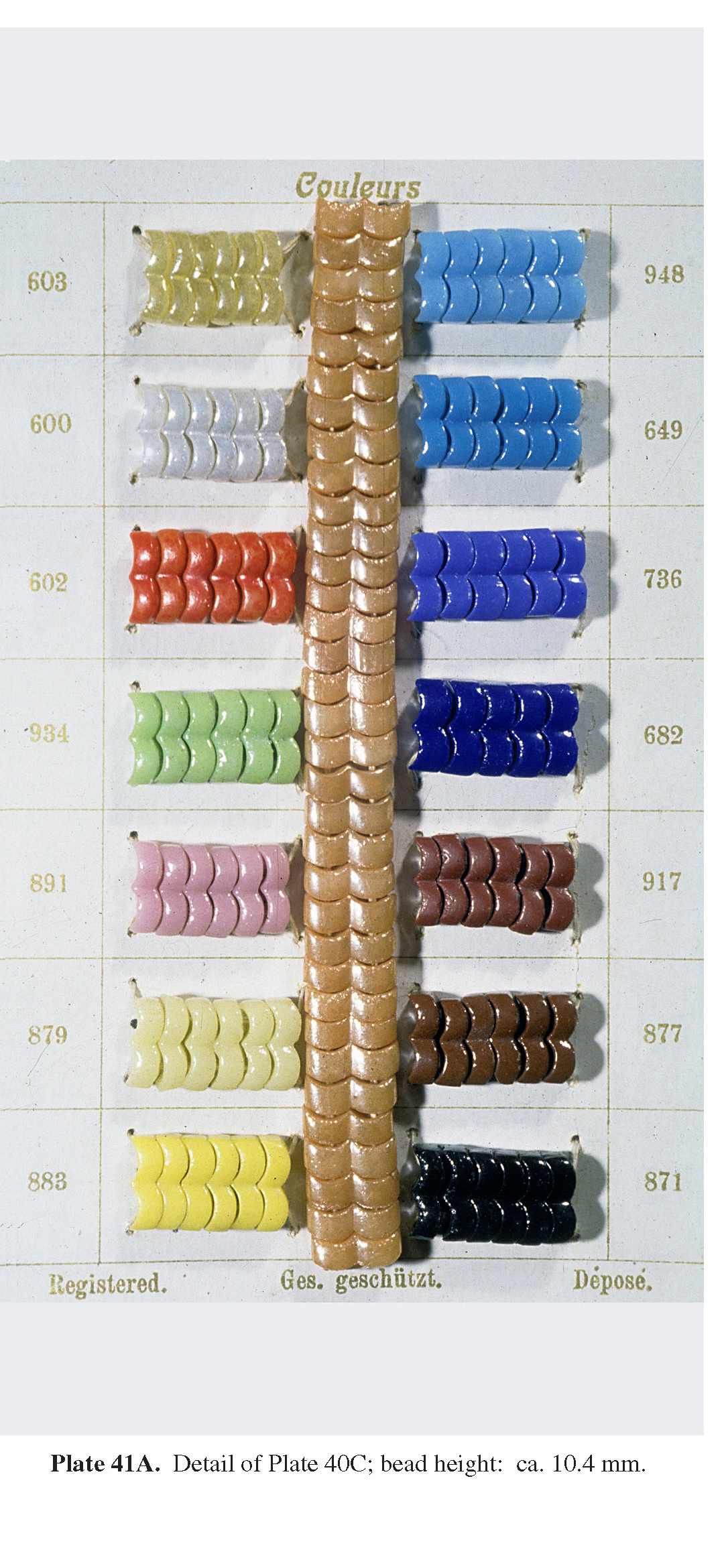 Plate 41A Detail of Plate 40C; bead height: ca. 10.4 mm. Plate 41C. Detail of Plate 41B; bead height: 10.7 mm.