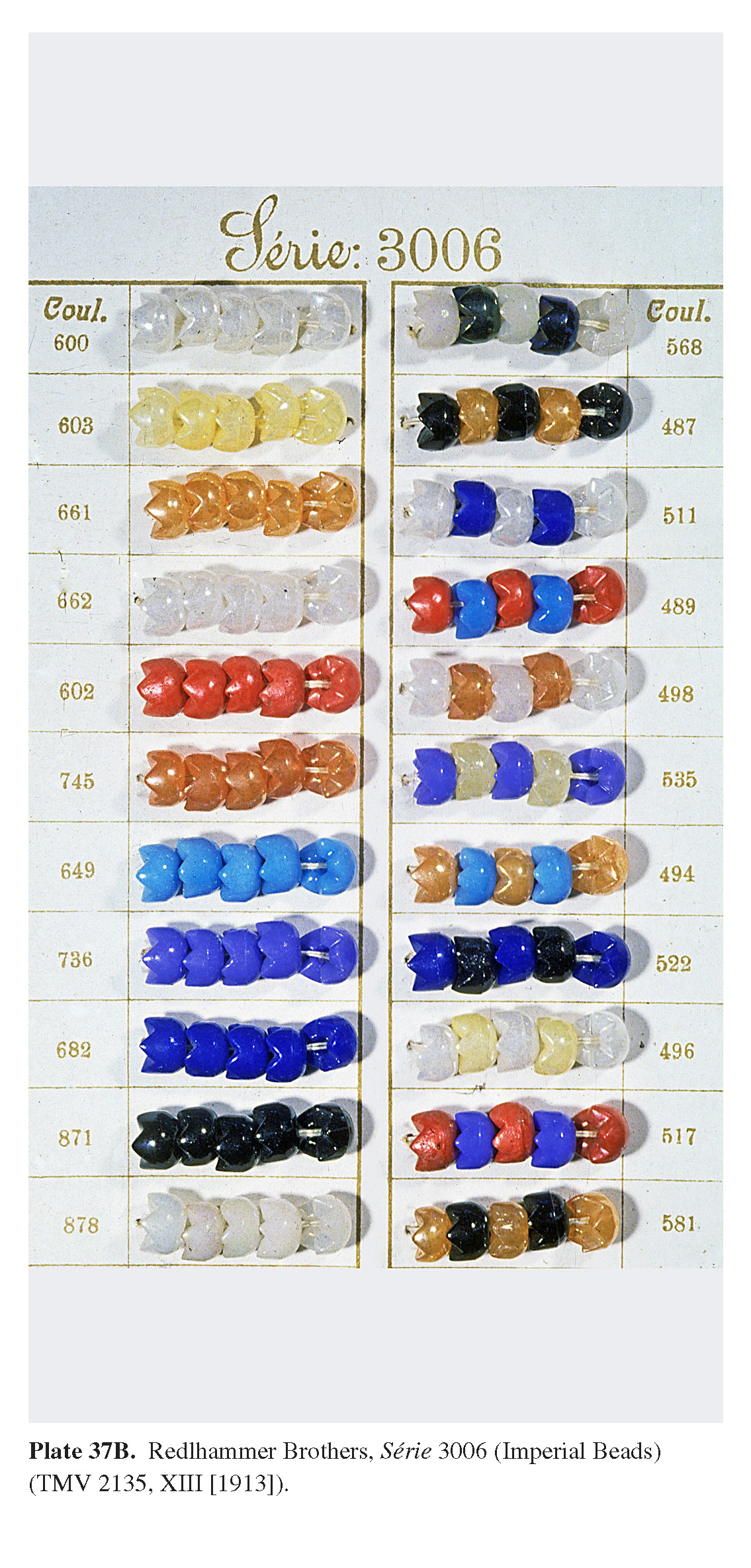 Plate 37B Redlhammer Brothers, Série 3006 (Imperial Beads) (TMV 2135, XIII [1913]).